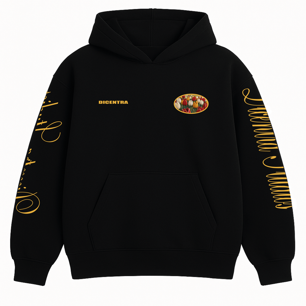 Hoodie Negro Tulipán - CM