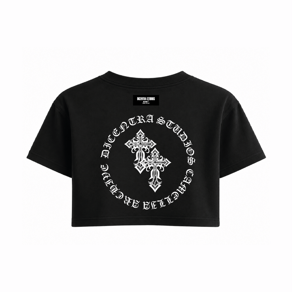 Camiseta Negra Corta Cruz - CM