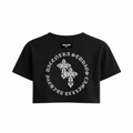 Camiseta Negra Corta Cruz - CM