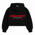 Hoodie Negro Red Camellia - CM