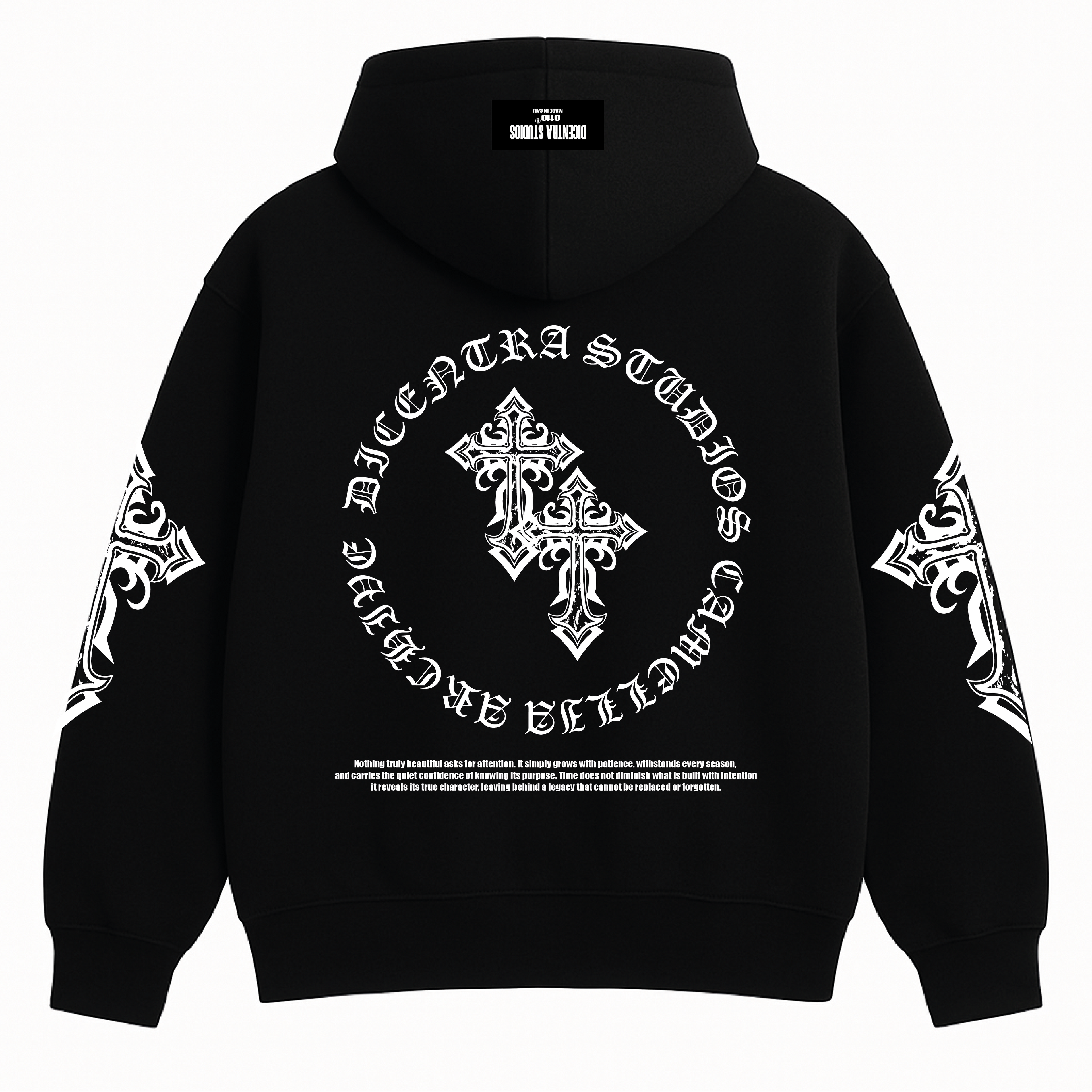 Hoodie Negro Cruz - CM