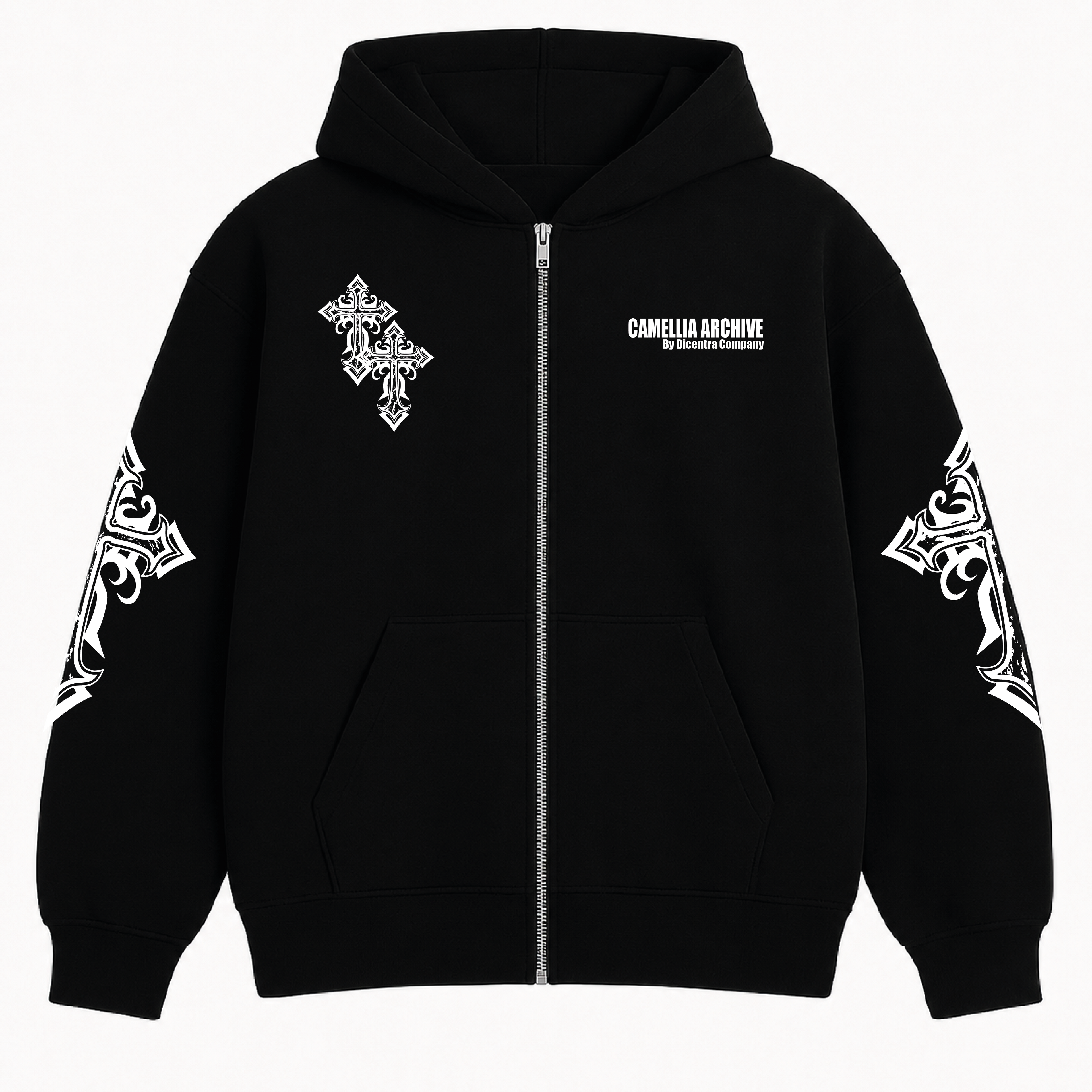Hoodie Negro Cruz - CM