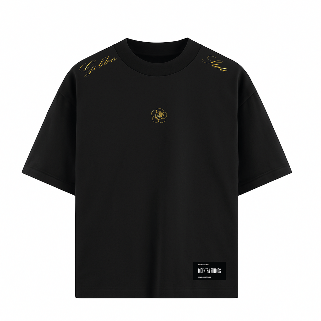 Camiseta Negra  Gold - CM