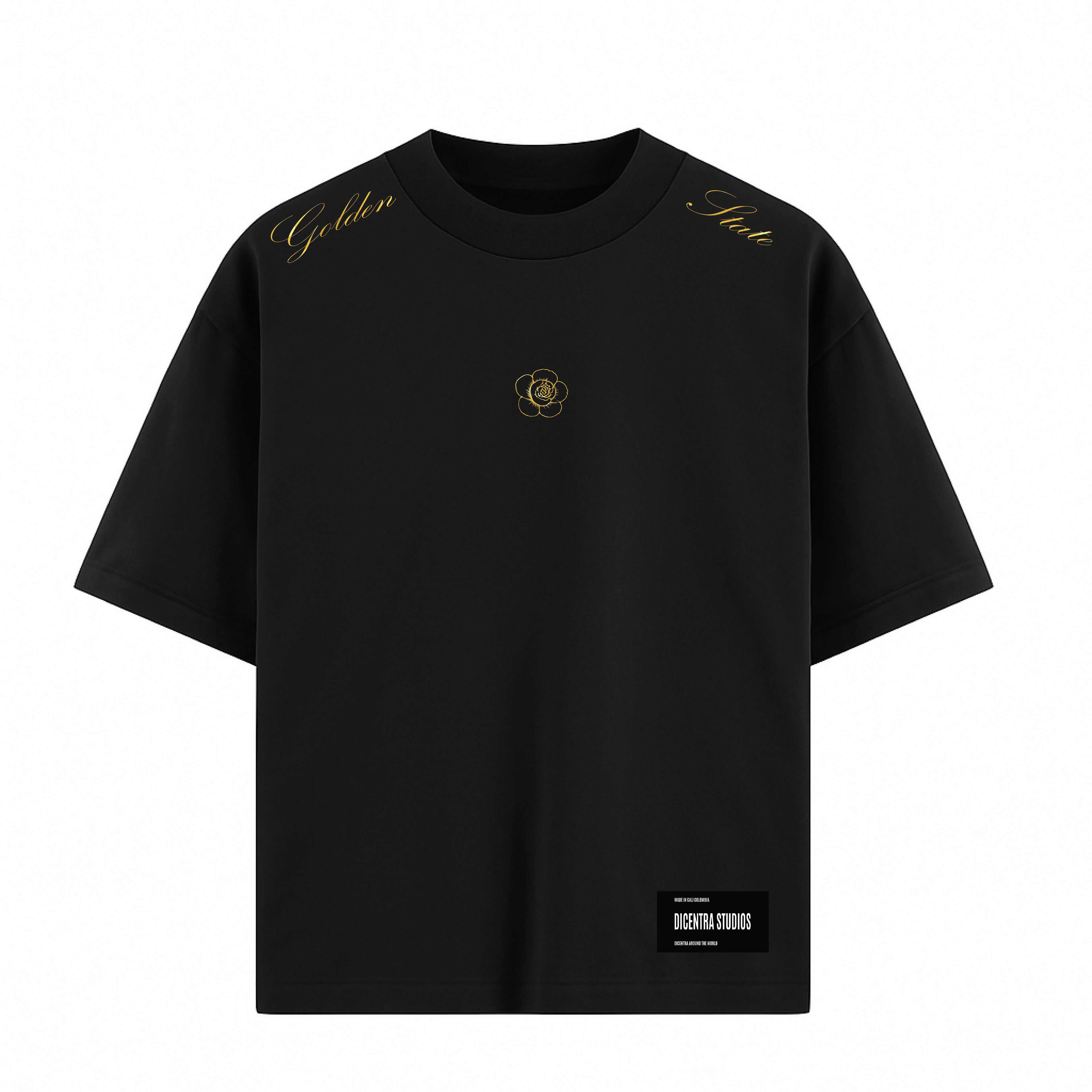 Camiseta Negra  Gold - CM