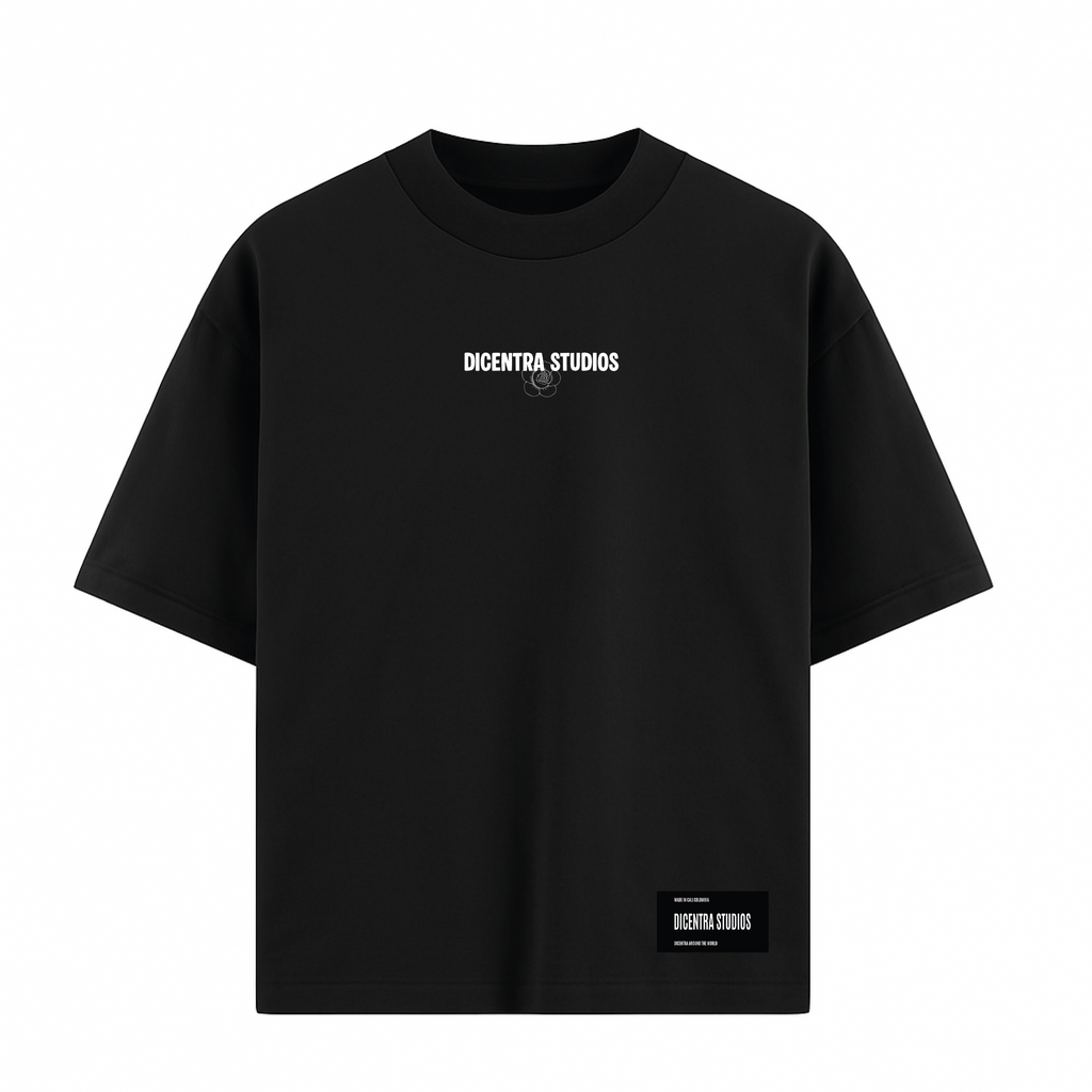 Camiseta Negra Flower - CM