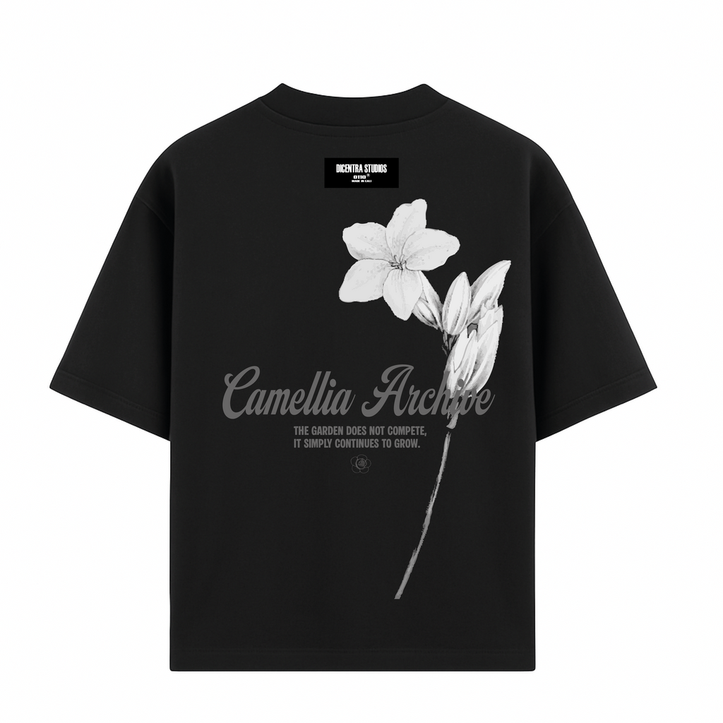 Camiseta Negra Flower - CM