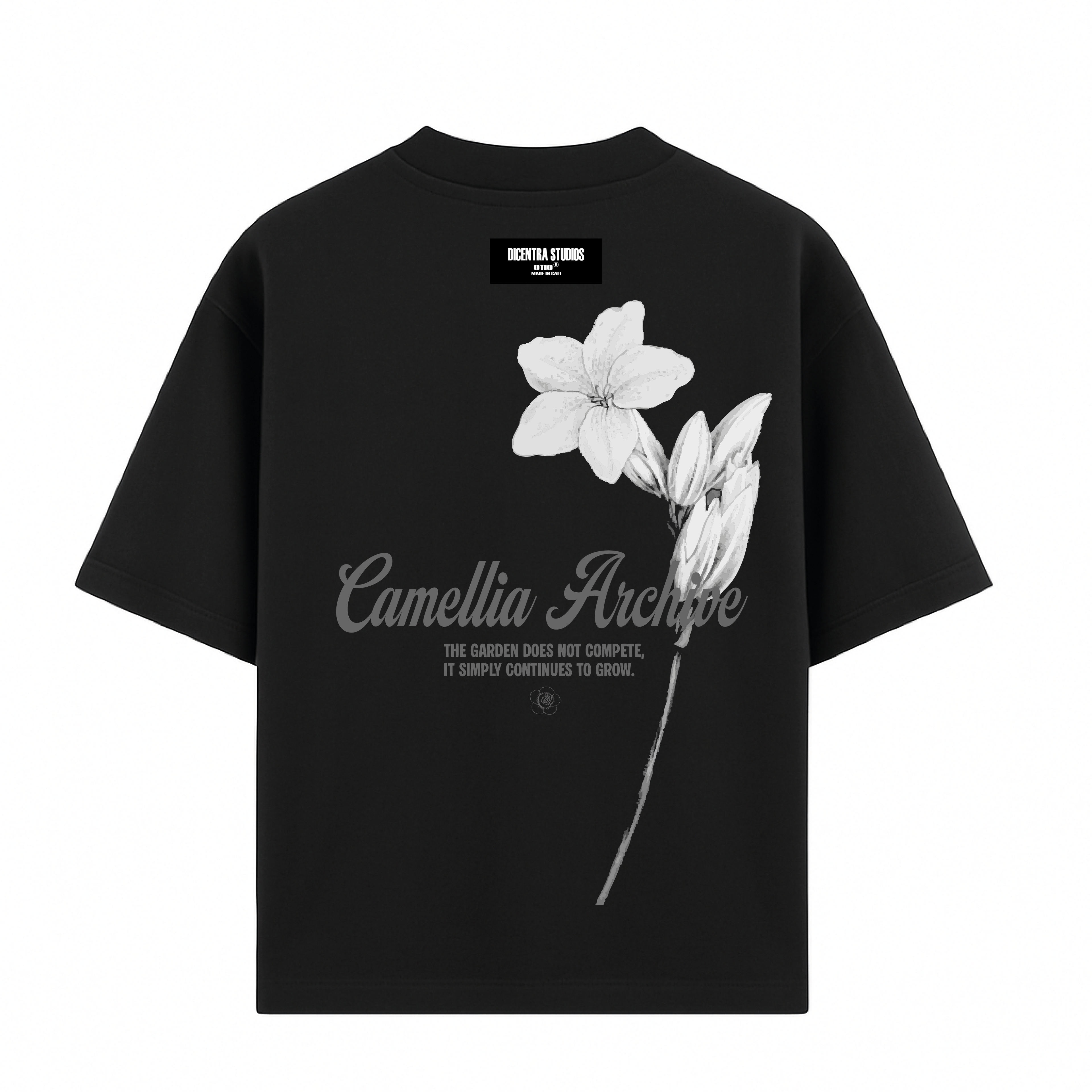 Camiseta Negra Flower - CM