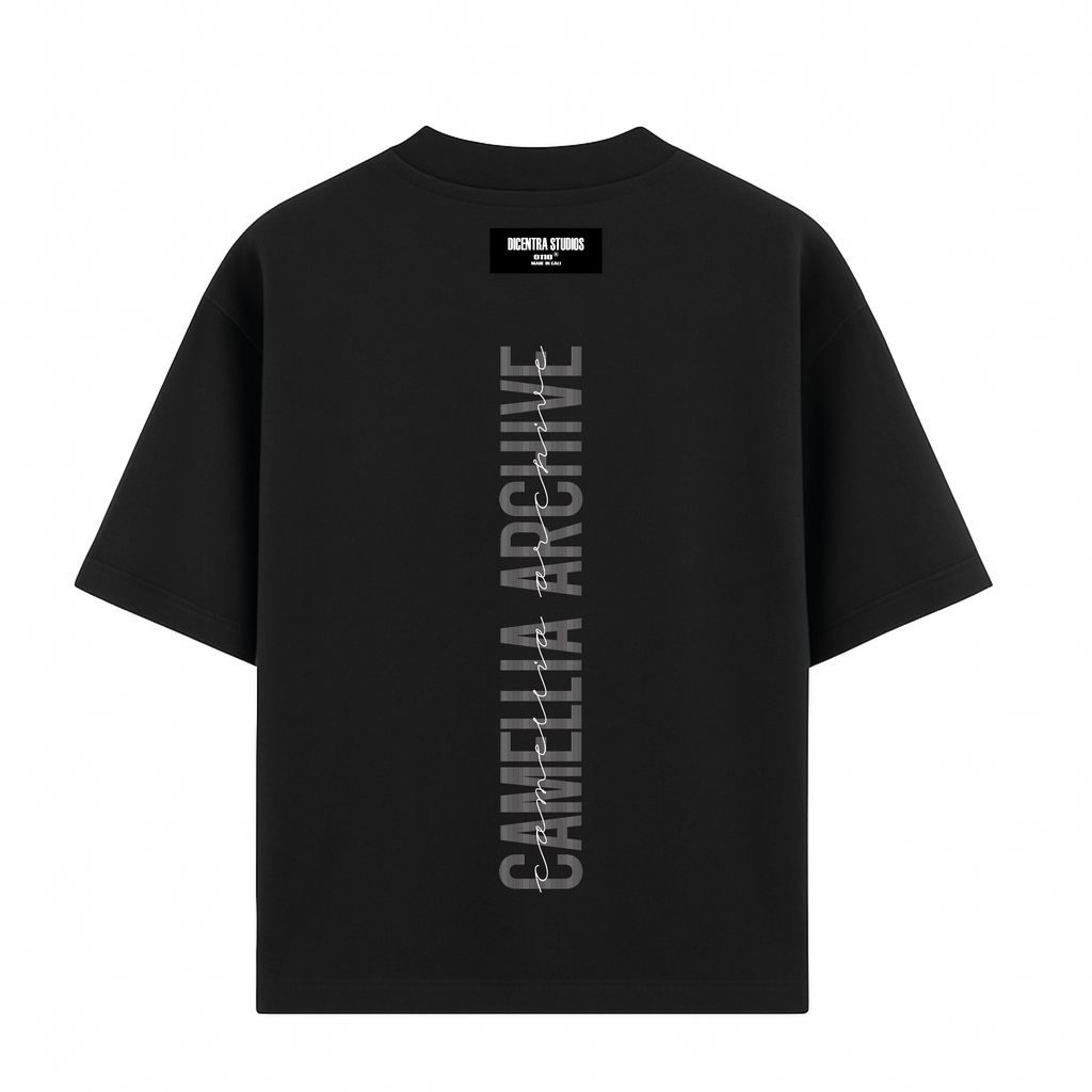 Camiseta Negra Camellia Archive - CM
