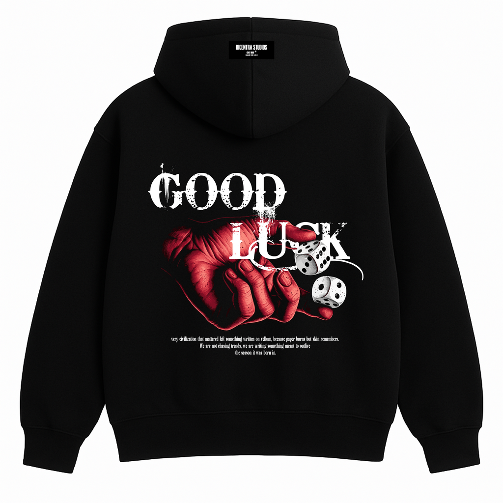 Hoodie Negro Roll The Die - VL